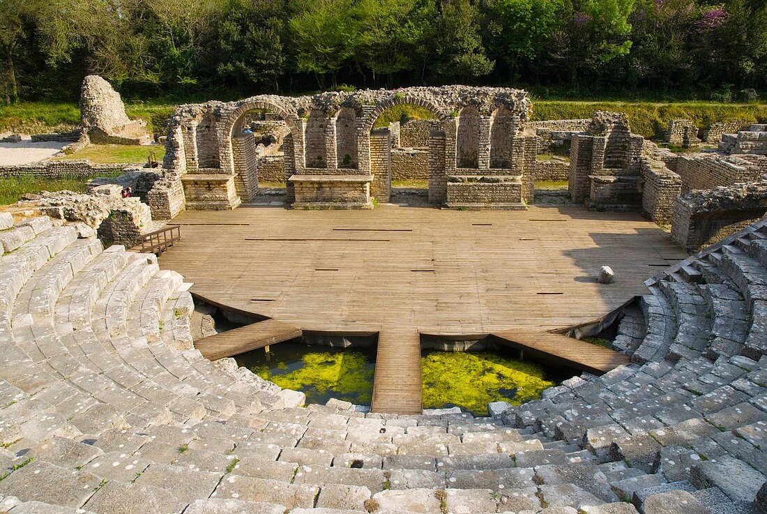 Roman theatre from 3rd century BC in ancient Butrint Albania Europe