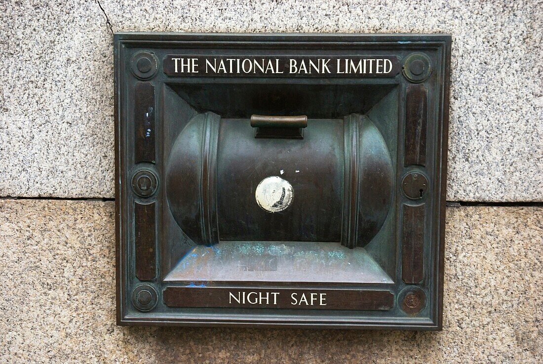 Night safe of a bank in central Liverpool England UK Europe