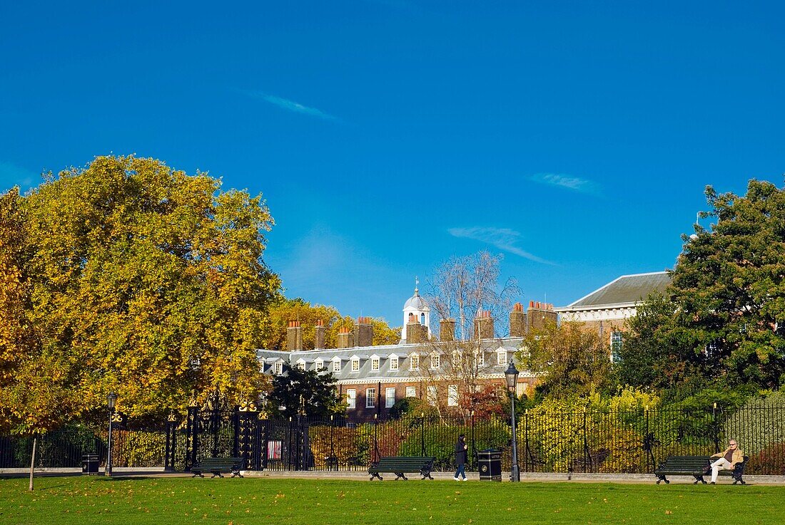 Palace Green in front of Kensington Palace in Kensington Gardens London England UK