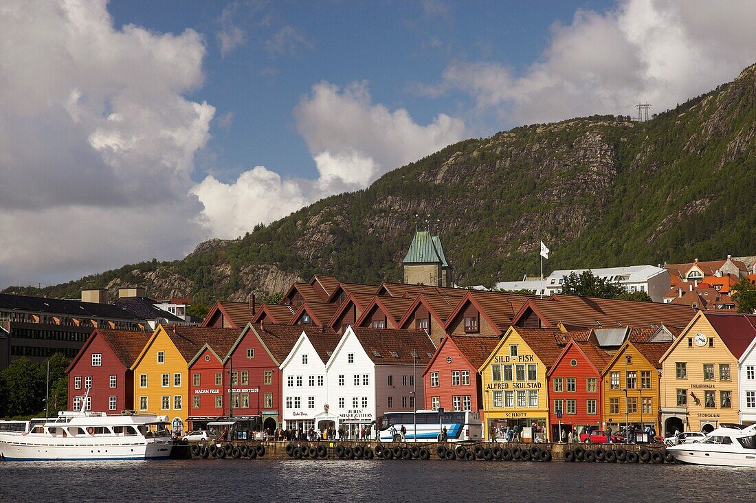 Looking across the harbour Bergen Norway