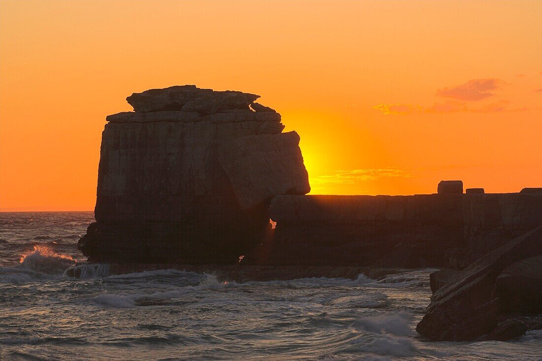 Pulpit Rock at Sunset Portland Bill nr Weymouth Dorset