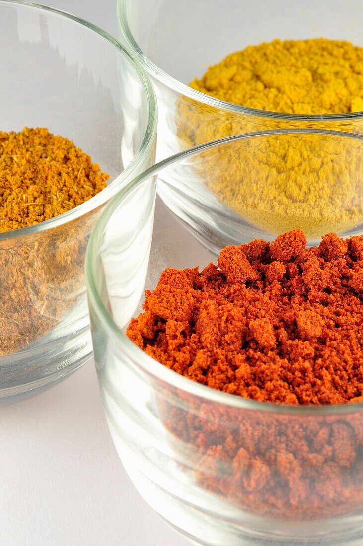 Variety of Spices, Paprika, Coriander, Curry