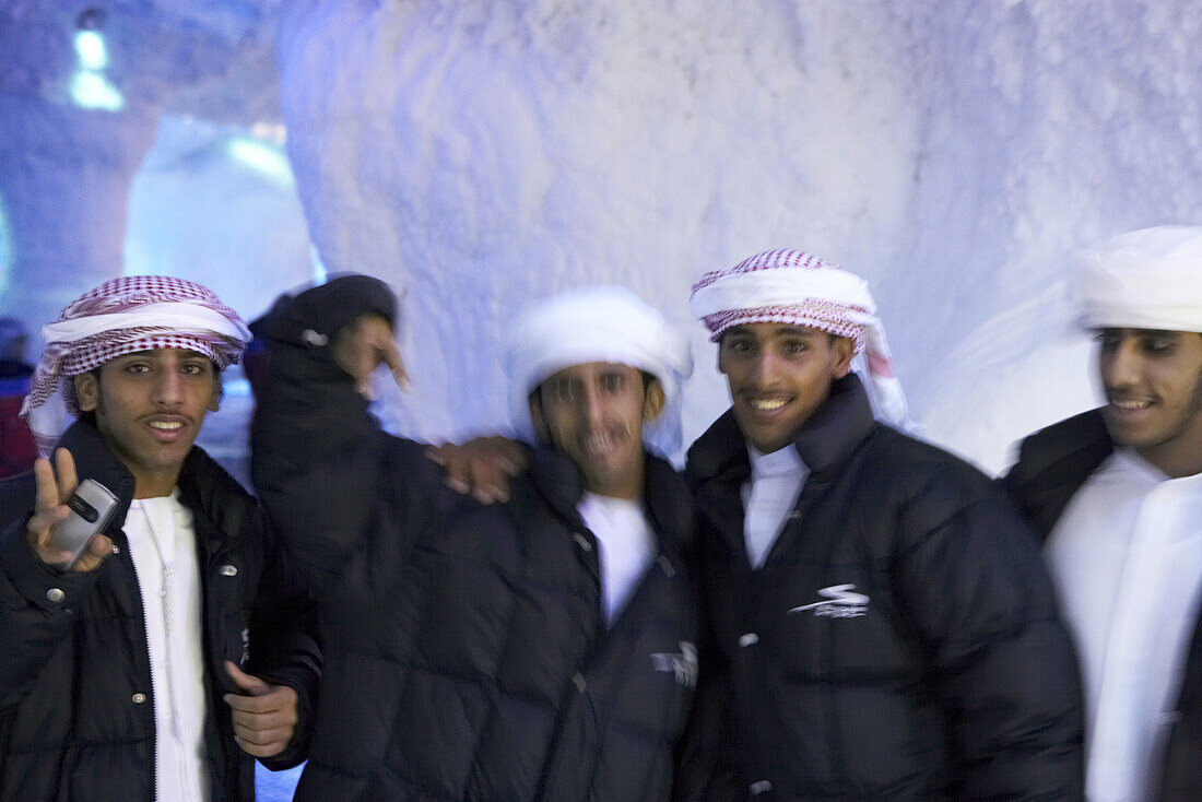yong Arab Boys at Ski Dubai, Dubai, United Arab Emirates