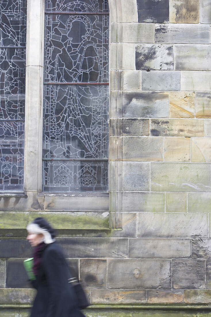 View  of the stained glas, Altstadt, St. Andrews, Scottland