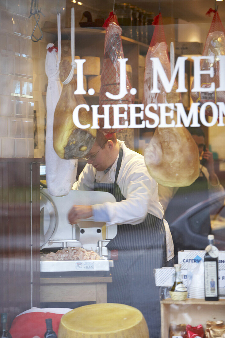 Butcher working, in  St. Andrews, Scottland