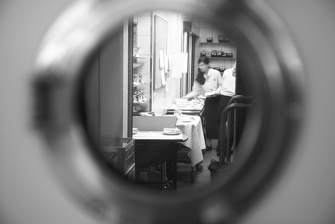 View in the kitchen through the kitchen, View in the kitchen, Ticino. Switzerland