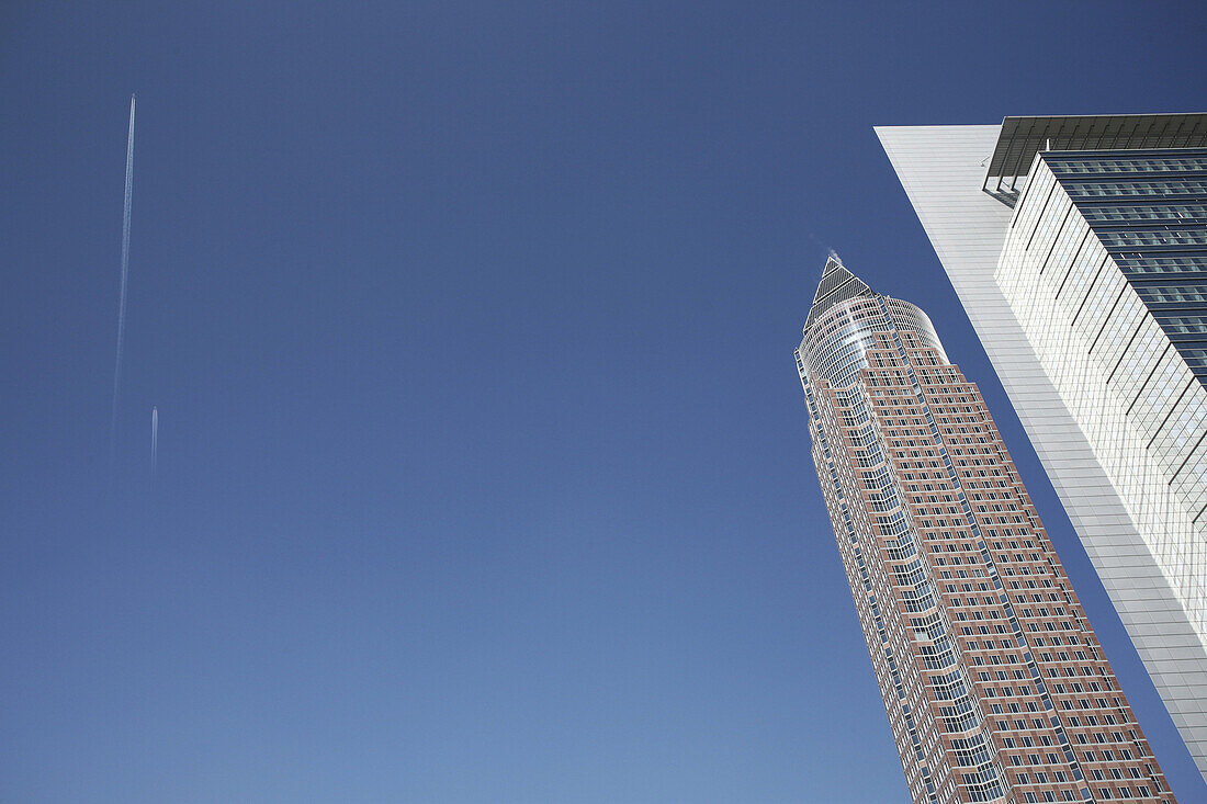 Messeturm and Pollux building, Frankfurt am Main, Hesse, Germany