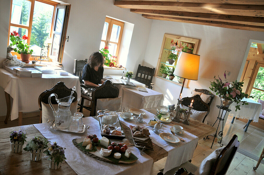 Restaurant in Biohotel Kurz, Berchtesgaden, Berchtesgadener Land, Oberbayern, Bayern, Deutschland