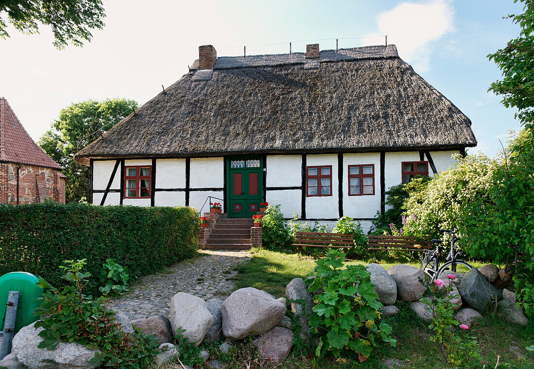 Schulmuseum, Middelhagen, Mönchgut, Rügen, Mecklenburg-Vorpommern, Deutschland