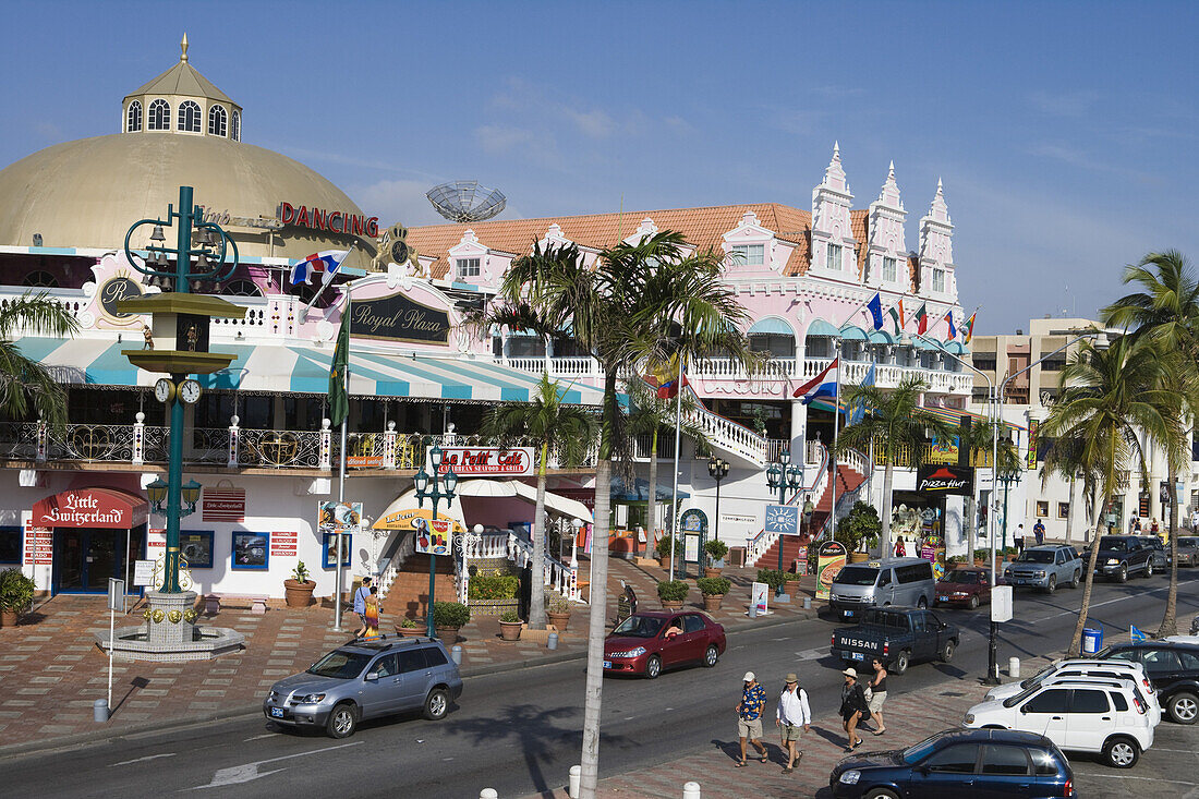 Colorful Dutch-influenced architecture, Oranjestad, Aruba, Dutch Caribbean