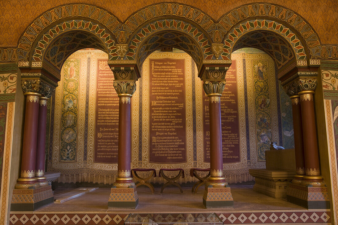 Sängersaal der Wartburg, Eisenach, Thüringen, Deutschland, Europa