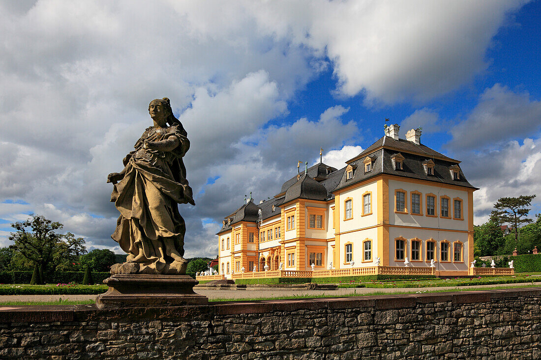 Veitshöchheim castle, Main river, Franconia, Bavaria, Germany