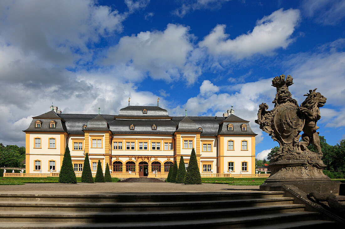 Residenzschloss Veitshöchheim, Main, Mainfranken, Franken, Bayern, Deutschland