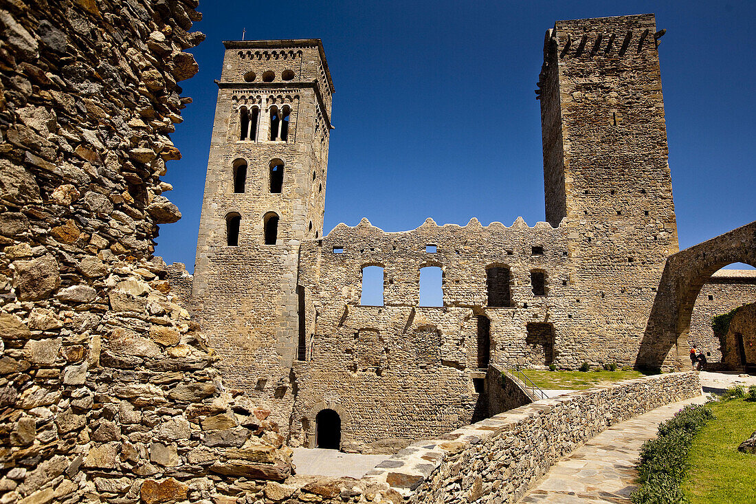 Sant Pere de Rodes Romanic Monastery, Port de la Selva, Emporda, Cap de Creus, Girona Province, Catalonia, Spain