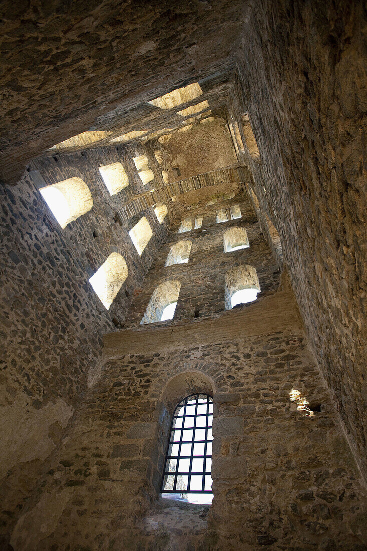 Sant Pere de Rodes Romanic Monastery, Port de la Selva, Emporda, Cap de Creus, Girona Province, Catalonia, Spain