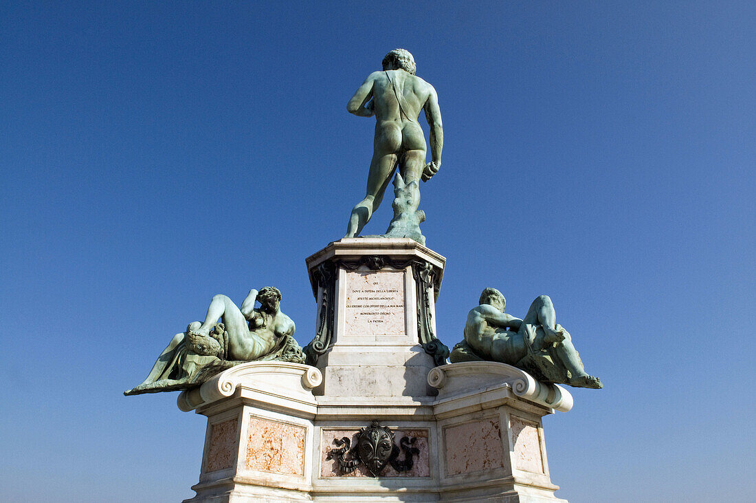 The David in Piazzale Michelangelo, Florence  Firenze), UNESCO World Heritage Site, Tuscany, Italy, Europe
