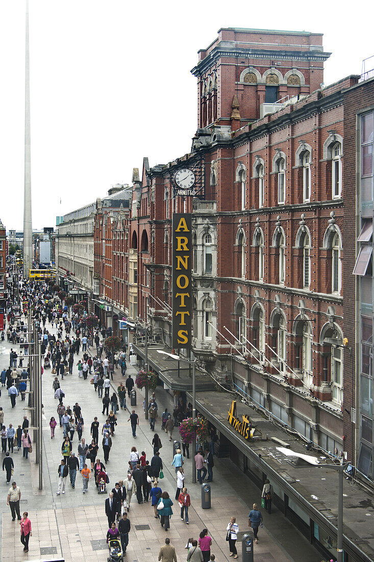 Blick auf die Einkaufsstraße, Henry Straße, Dublin, County Dublin, Irland