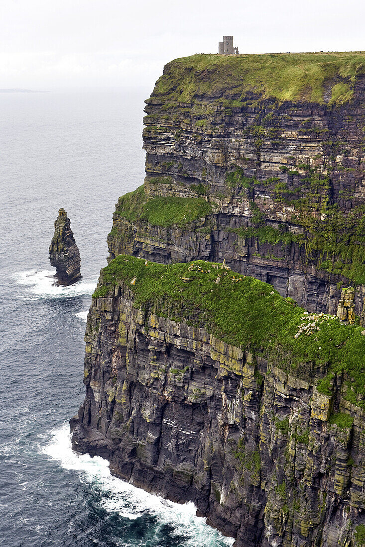 Cliffs of Moher and O'Brien's Tower, County Clare, Ireland