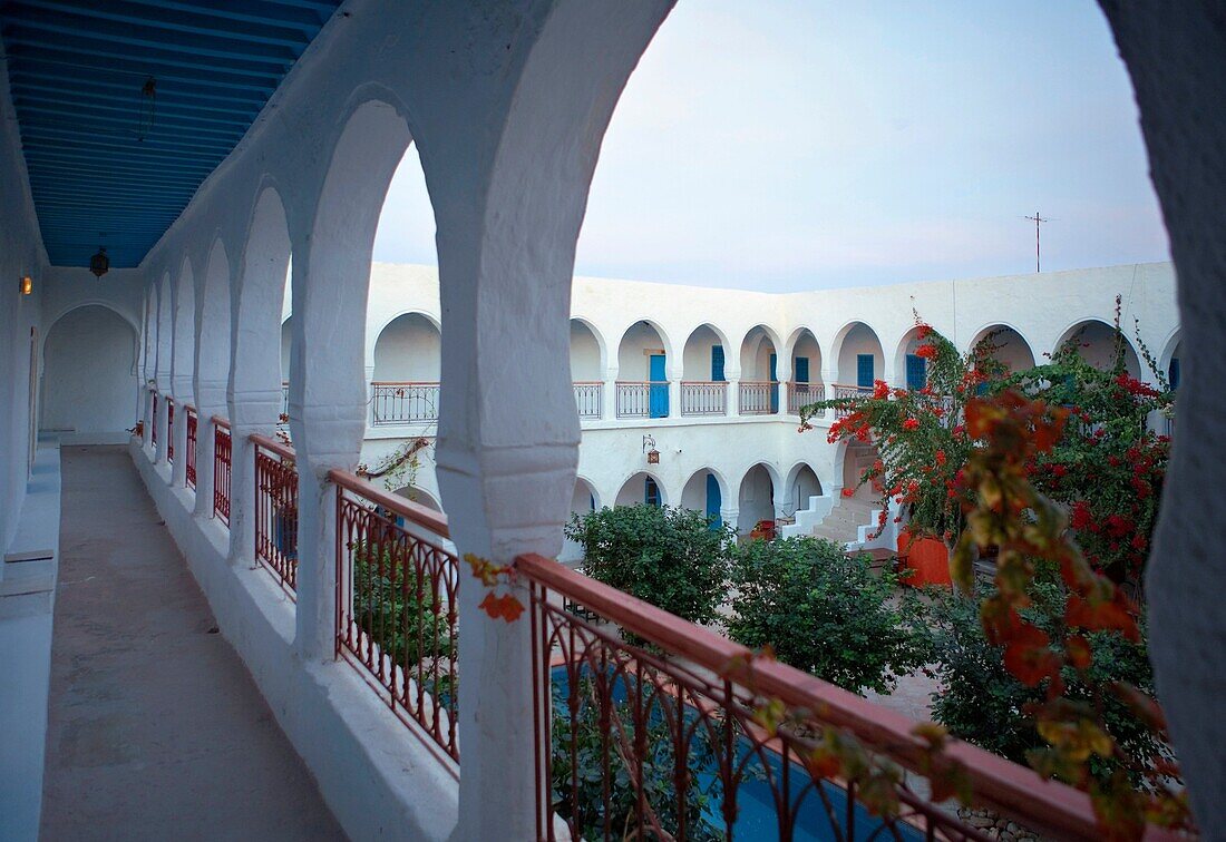 Tunisia Djerba Houmt Souk  Medina Old Foundouk Currently is thel Hotel Arisha