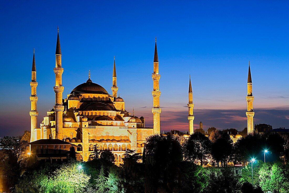 Mosque Sultan Ahmet, Blue Mosque  Istanbul  Turkey