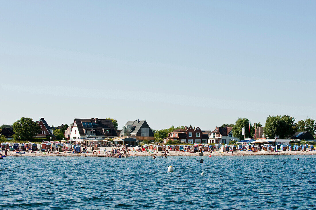 Blück über Ostsee auf Strand, Strande, Schleswig-Holstein, Deutschland