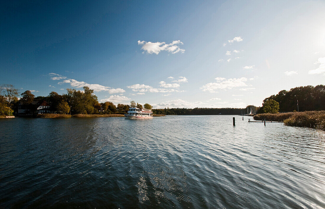 Car ferry near Missunde, Schlei, Baltic Sea, Schleswig-Holstein, Germany