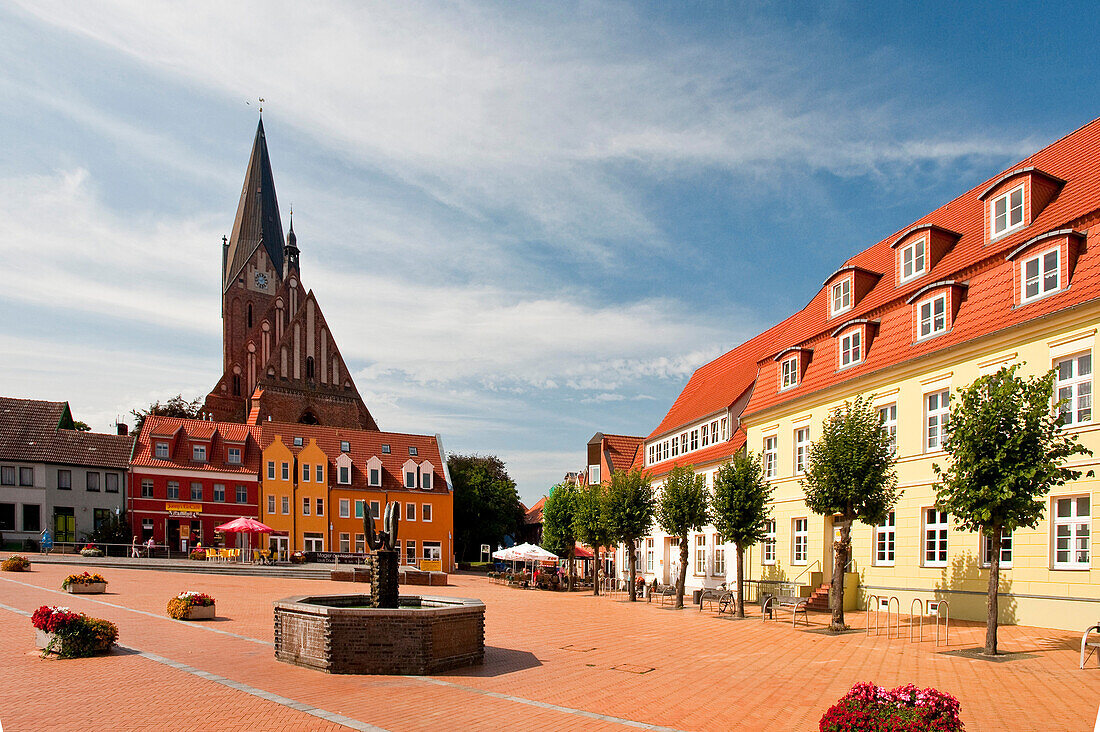 Sankt Marien Kirche, Marktplatz, Barth, Mecklenburg-Vorpommern, Deutschland