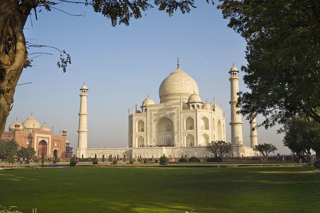 The Taj Mahal and Mosque, Agra, Uttar Pradesh, India