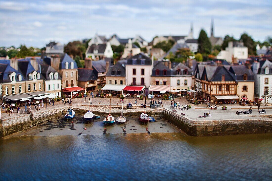 Saint-Goustan port, town of Auray, departement of Morbihan, Brittany, France  Tilted lens used for shallower depth of field