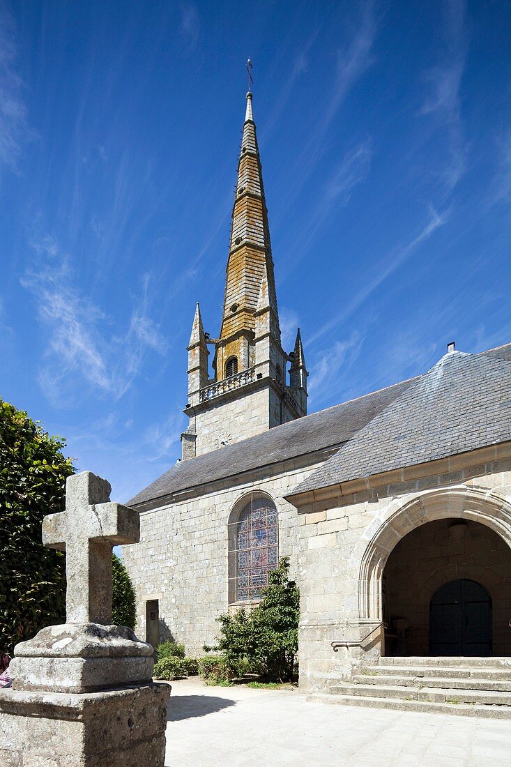 Saint-Cornely church, town of Carnac, departament of Morbihan, Brittany, France