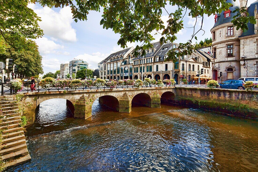 Odet river, town of Quimper, departament of Finistere, region of Brittany, France