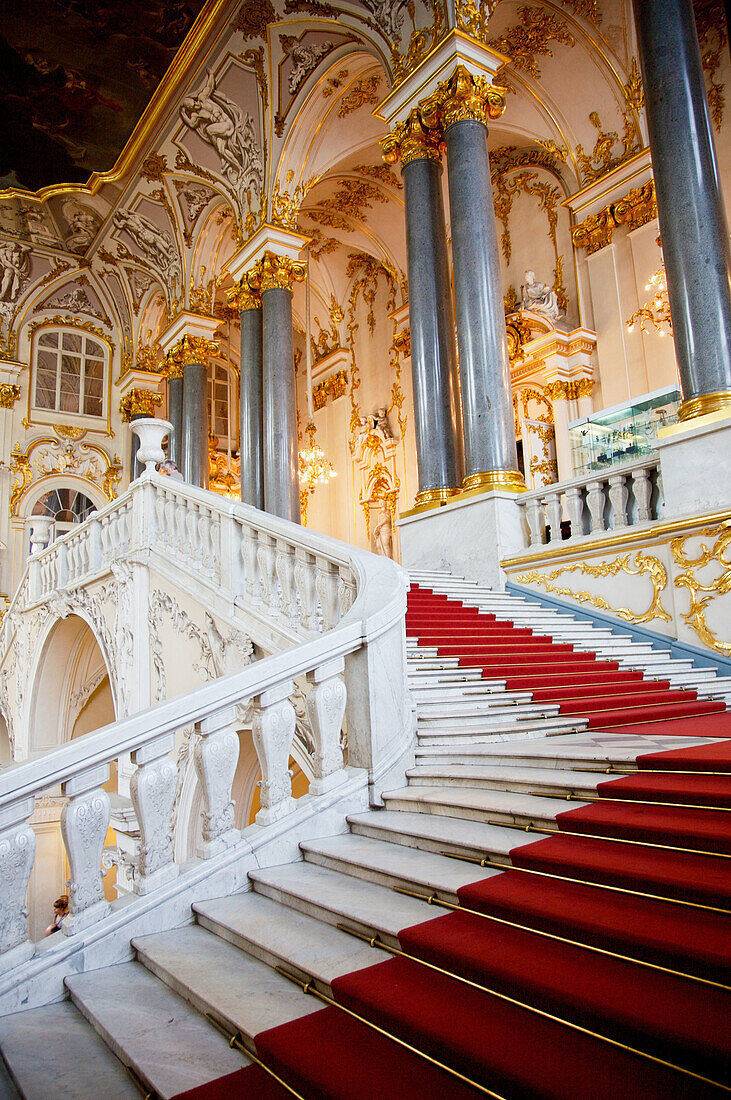 Russia. St Petersburg. Interior of the Hermitage Museum