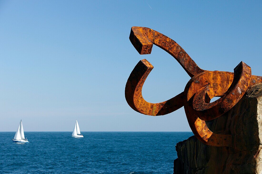 Peine de los Vientos Chillida, San Sebastian Donostia, Guipuzcoa Gipuzkoa Pais Vasco Euskadi, España Spain