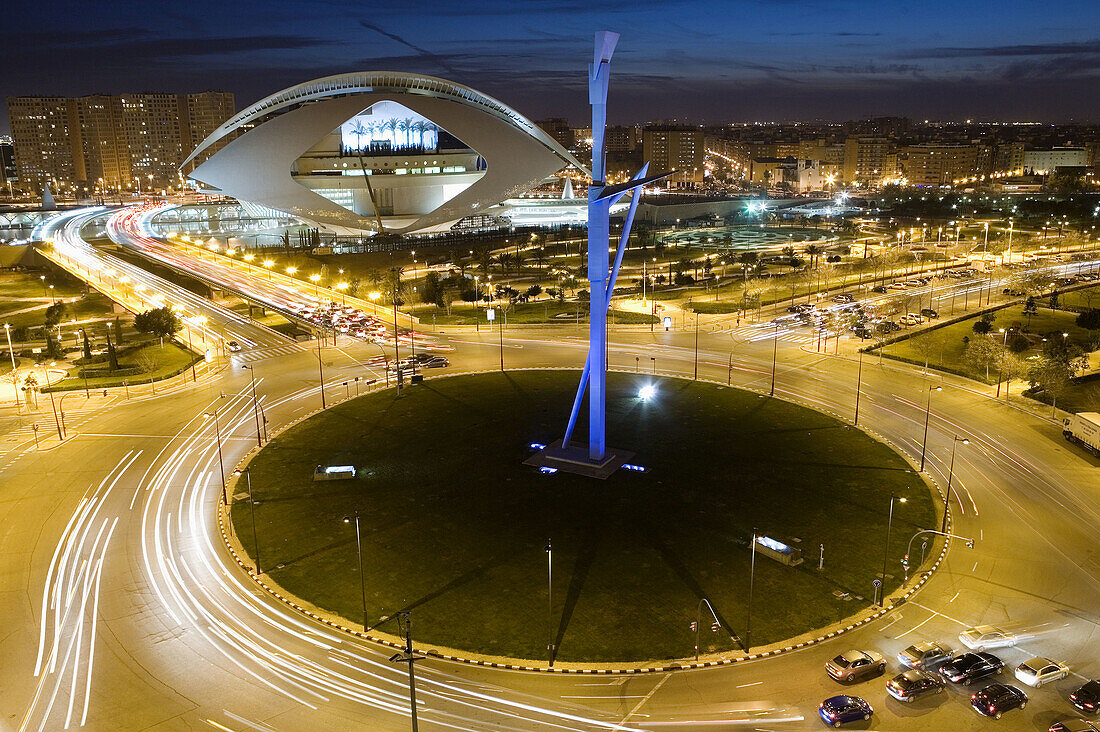 Spain. Comunidad Valenciana. Valencia. City of the Arts and the Science. Palau de les arts Reina Sofía, opera house and performing arts center. It contains four large rooms: a Main Room, Magisterial Classroom, Amphitheater and Theater of Camera. It is ded