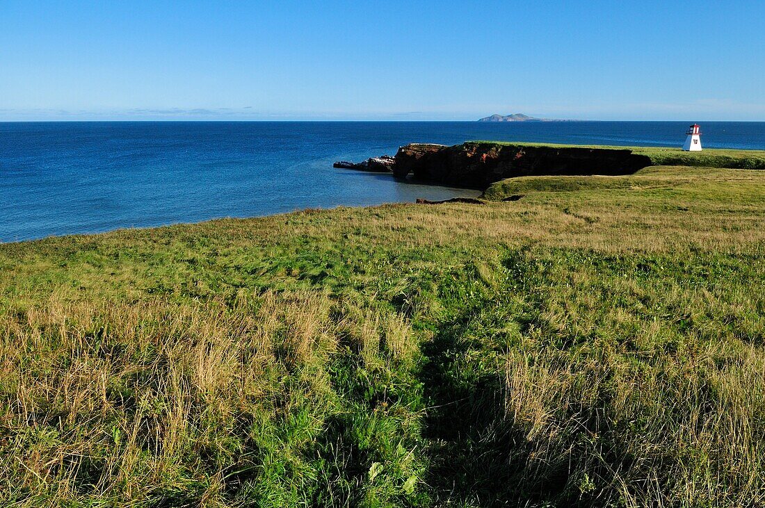 view from Ile du Havre aux Maisons towards Ile D´Entree, Iles de la Madeleine, Madeleine Islands, Quebec Maritime, Canada, North America