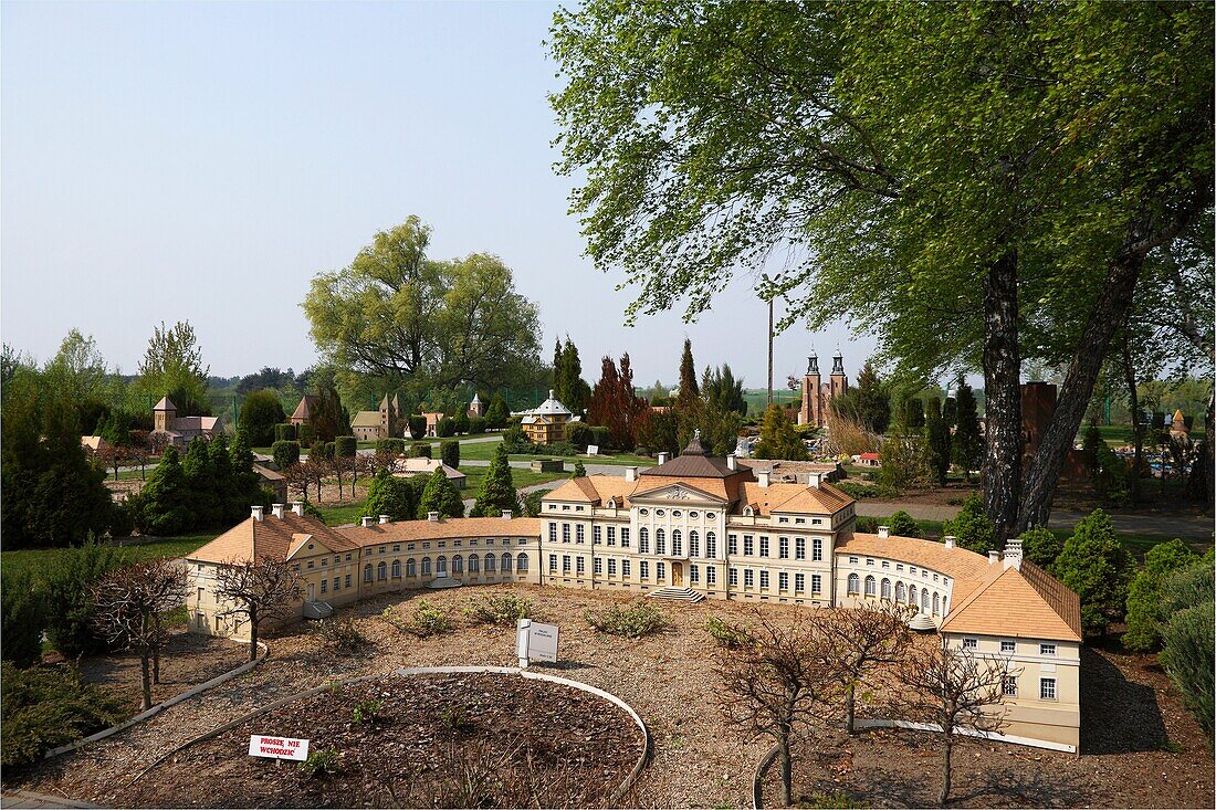 Pobiedziska Miniature Open Air Museum, Rogalin Palace model, Wielkopolska, Poland