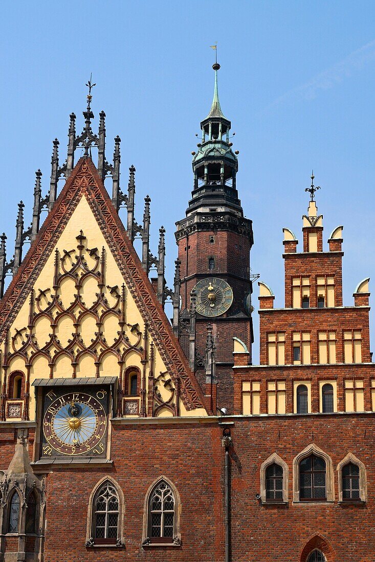 Main Market Square, Town Hall, Wroclaw, Wielkopolska, Poland