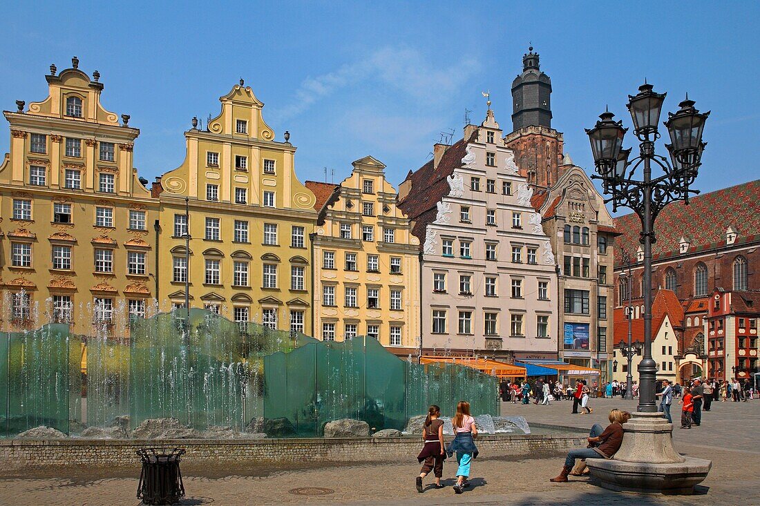 Fountain, Main Market Square, Wroclaw, Poland
