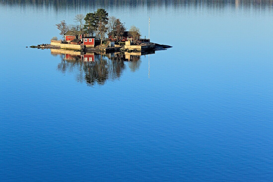 Islands in Baltic sea, view from ferry Turku-Stockholm