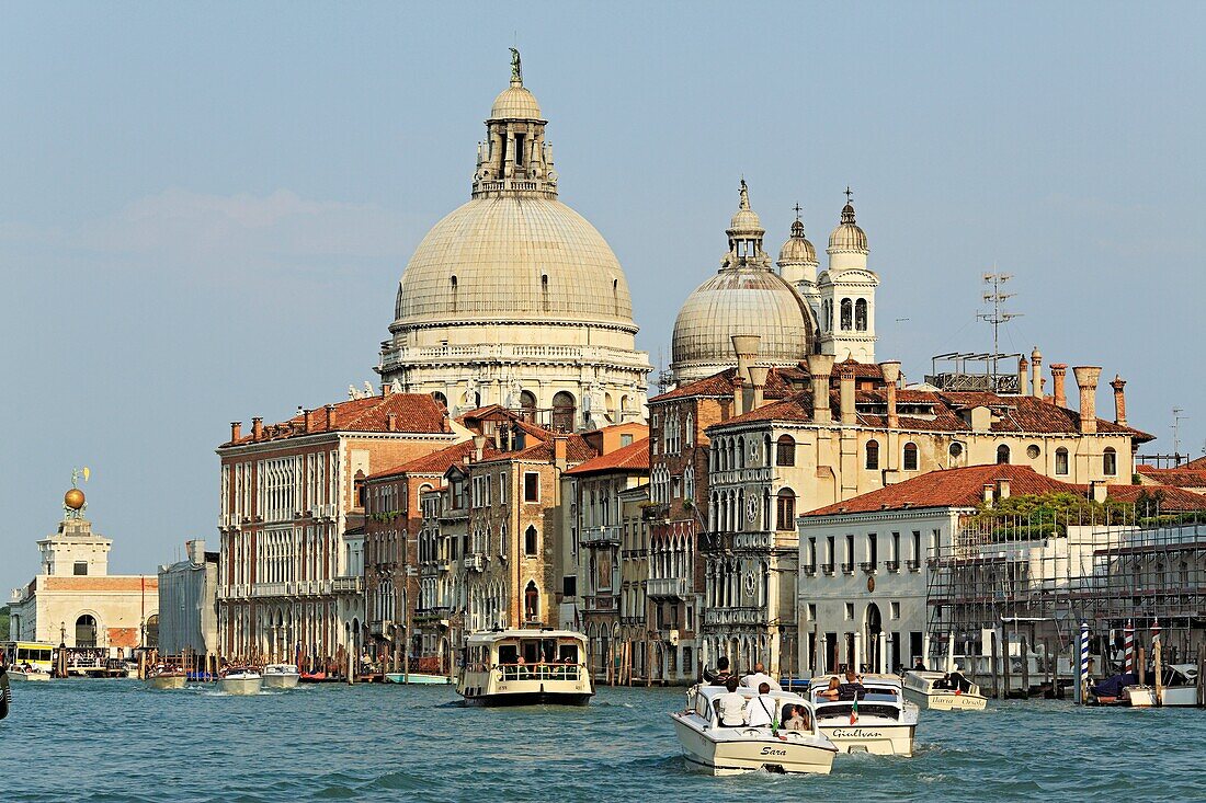 Dome of church Santa Maria della Salute view from Grand canal, Venice, Veneto, Italy