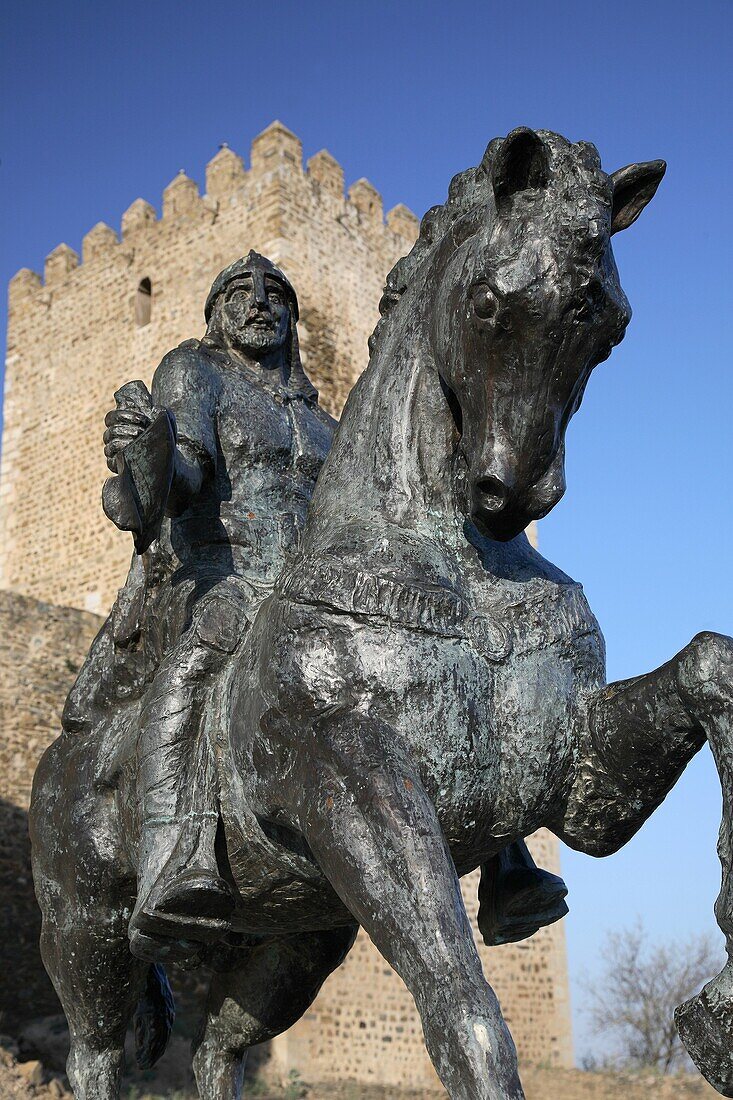 Castle of 13th century with a monument to Ibn Qasi, Lord of Mertola, Mertola, Alentejo, Portugal