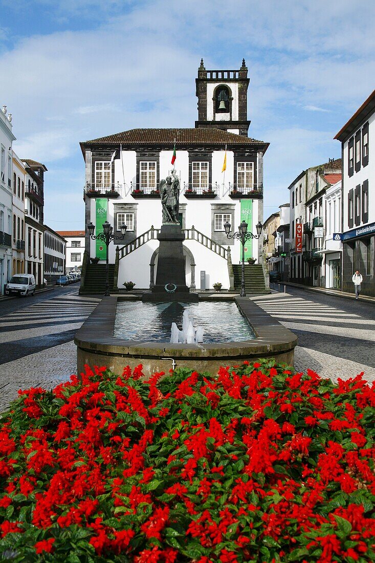 The town hall building of Ponta Delgada  Azores islands, Portugal