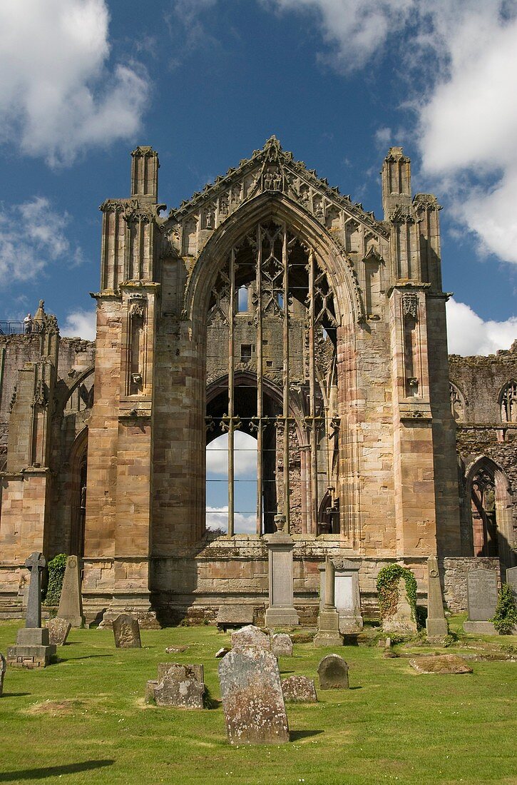 Melrose Abbey, Melrose, Scotland, UK