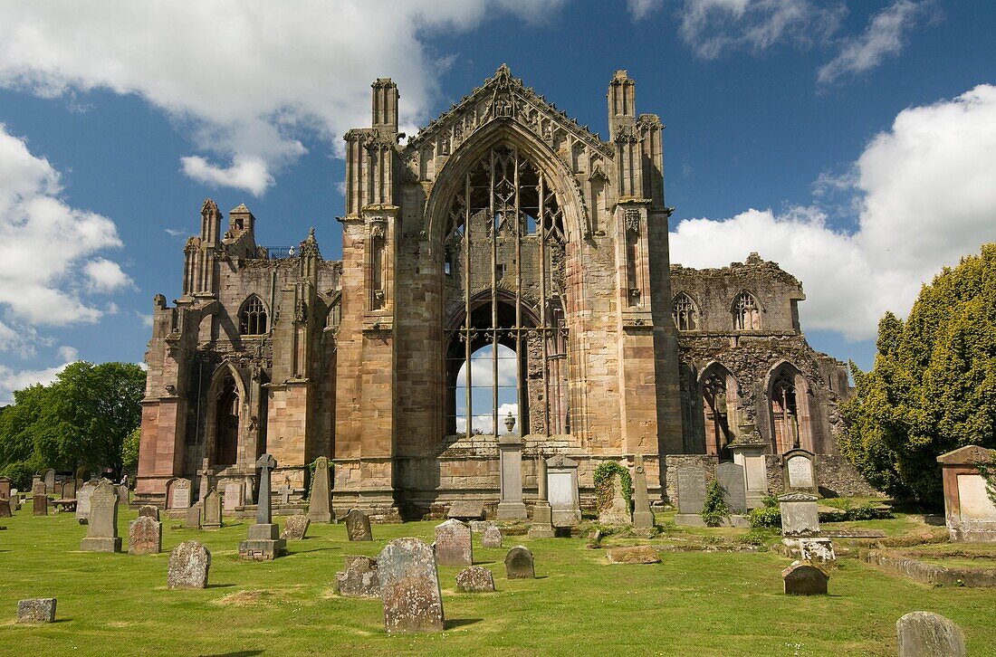 Melrose Abbey, Melrose, Scotland, UK