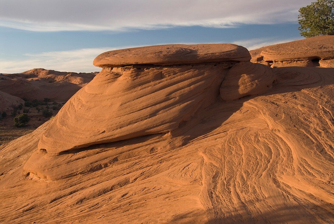 Pancake Rocks, Mystery Valley, Monument Valley Navajo Tribal Park, Arizona, USA