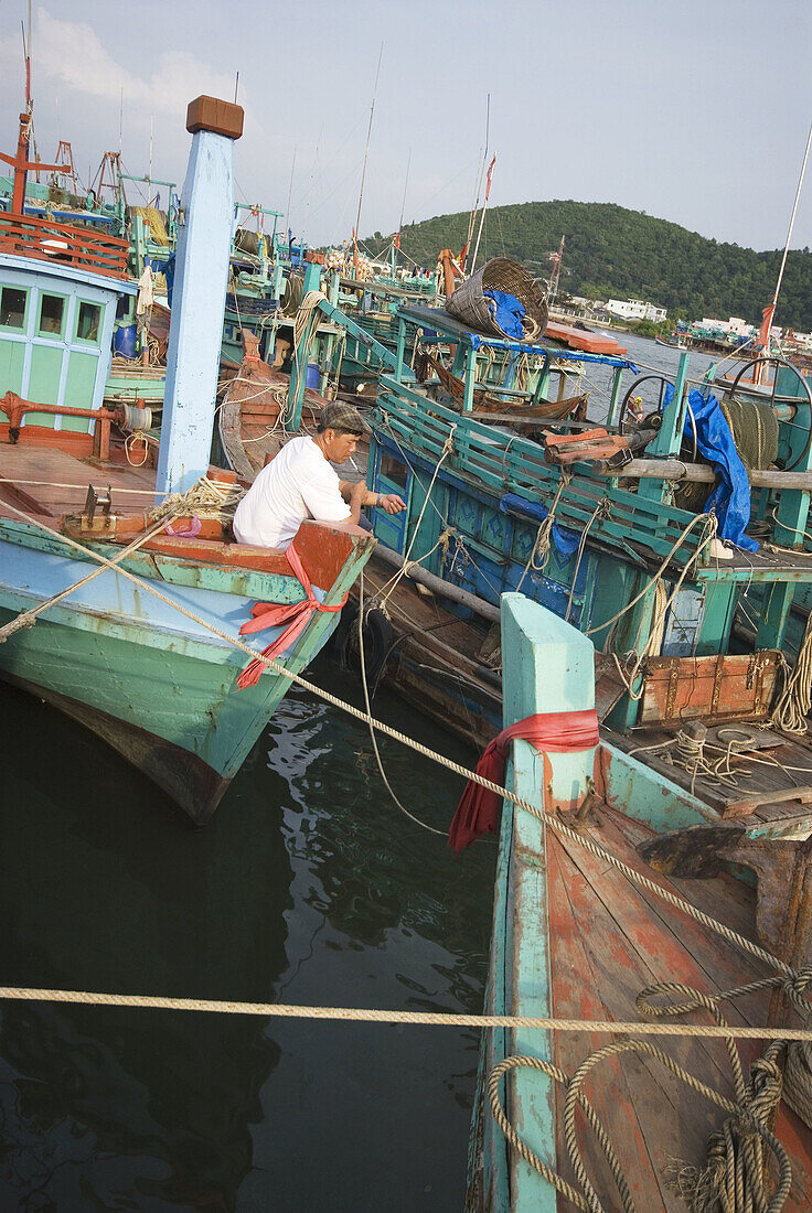 Harbour at Mekong River Delta, Ha Tien, Vietnam
