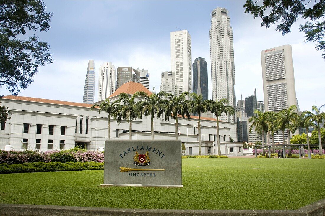 Parliament and The Downtown Core buildings, Singapore, Asia