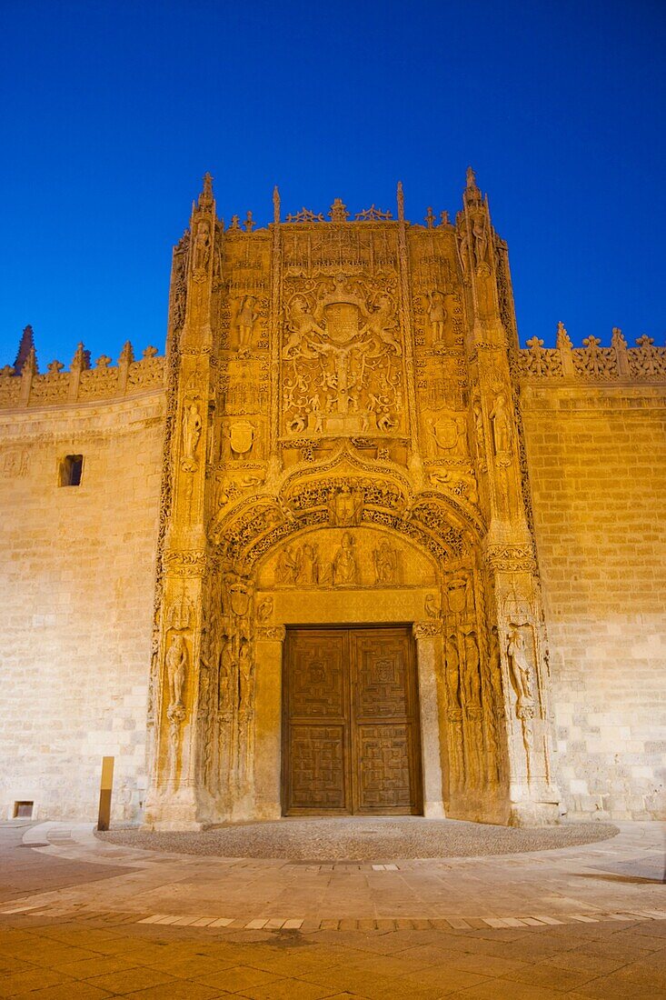 Front San Gregorio College. San Gregorio College National Museum Valladolid. Castilla Leon. Spain.