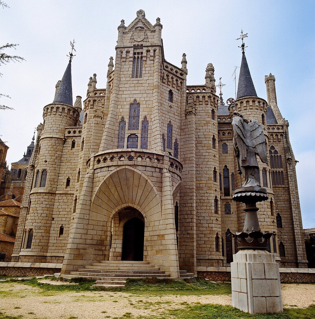 Episcopal Palace by Gaudi, Astorga, Maragateria, Leon province, Castilla-Leon, Spain