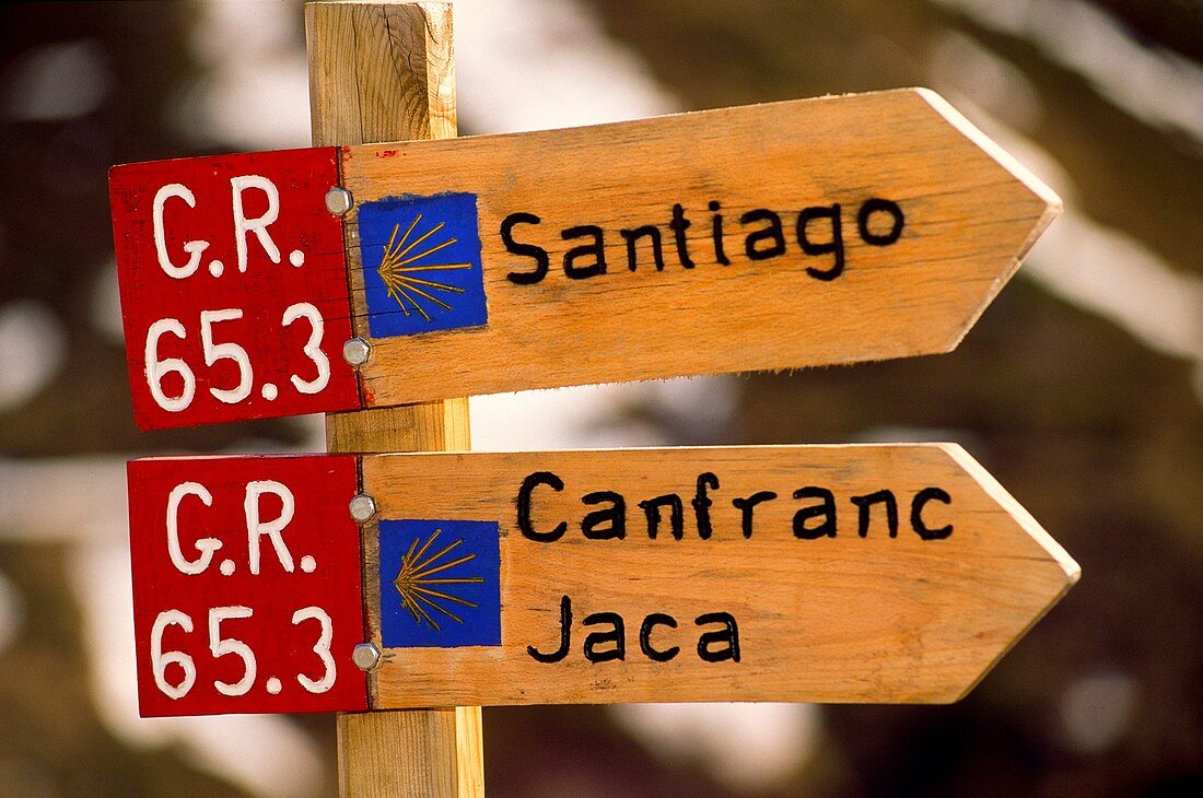 Signs, Way of St James, Spain